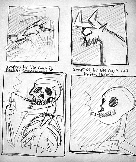 American Spirit Halloween Process Sketch