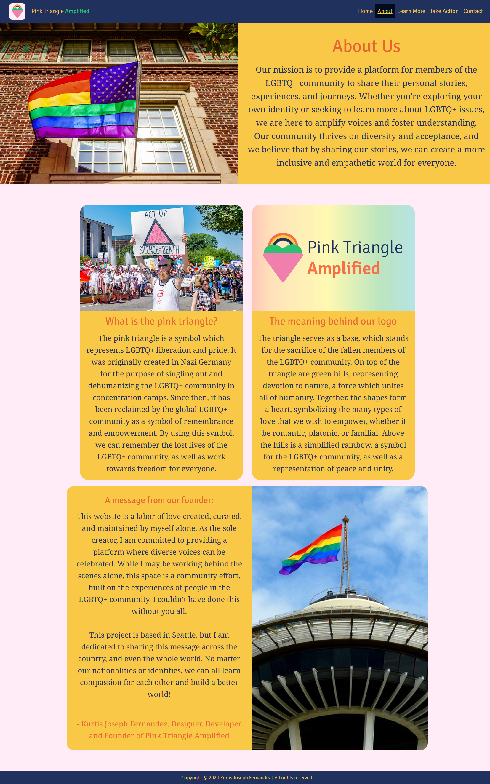 Pink Triangle Amplified - About